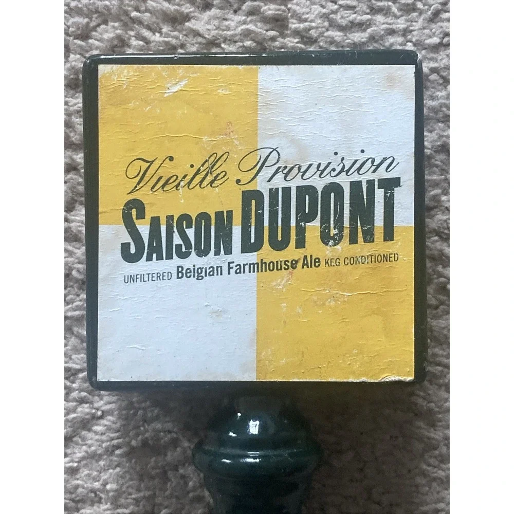 Beer Tap Handle Vanberg & Dewulf Belgian Farmhouse Ale Green Rare Square